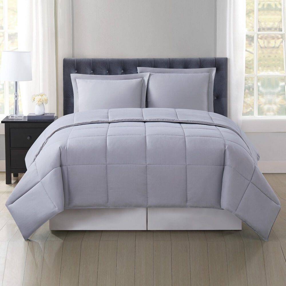 Pem America Truly Soft 3-Piece Full/Queen Comforter Set in Grey, , large