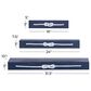Maple and Jade 32" x 3" Wall Shelf in Ocean Blue and White (Set of 3), , large