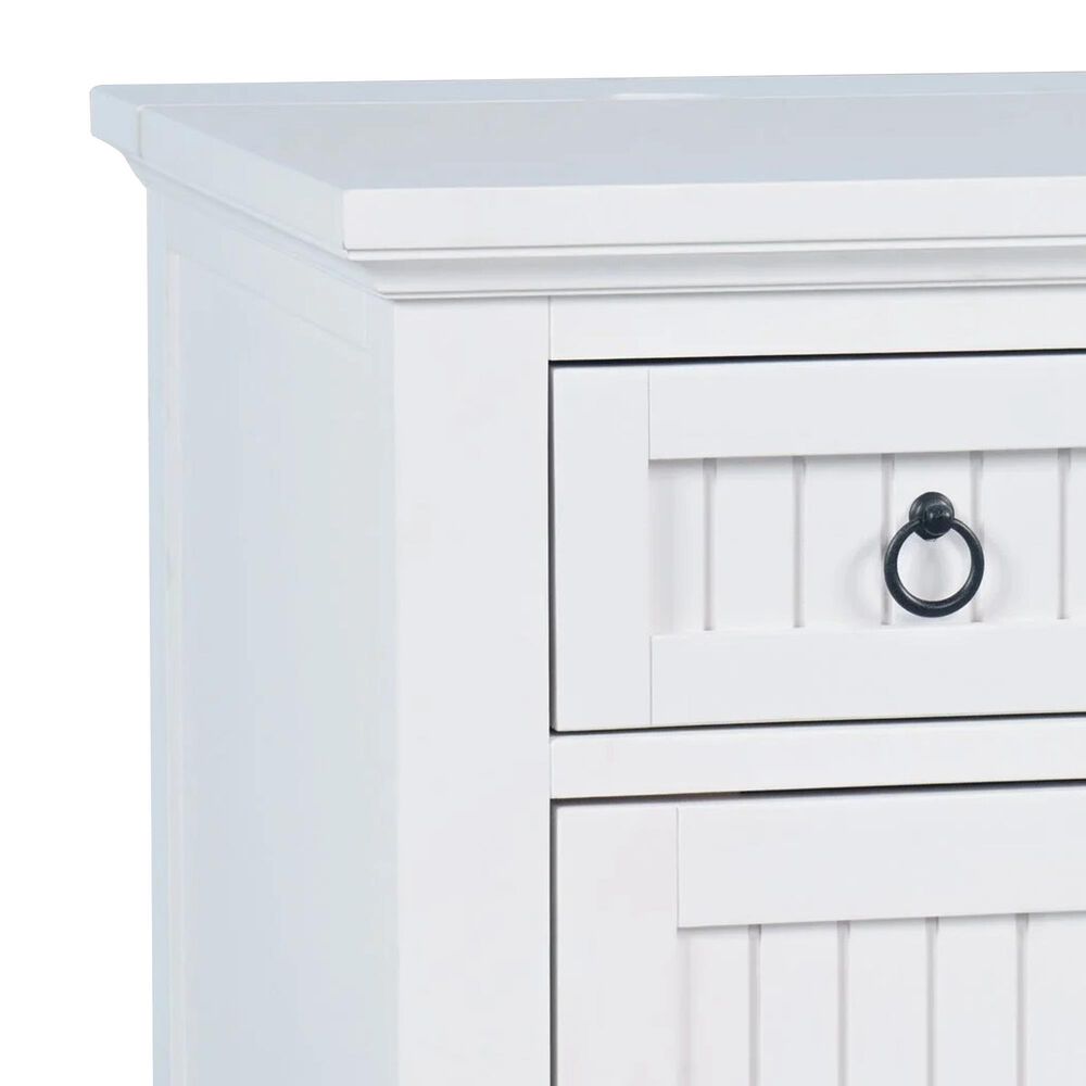 Waltham Westport Power Chairside Table in White, , large