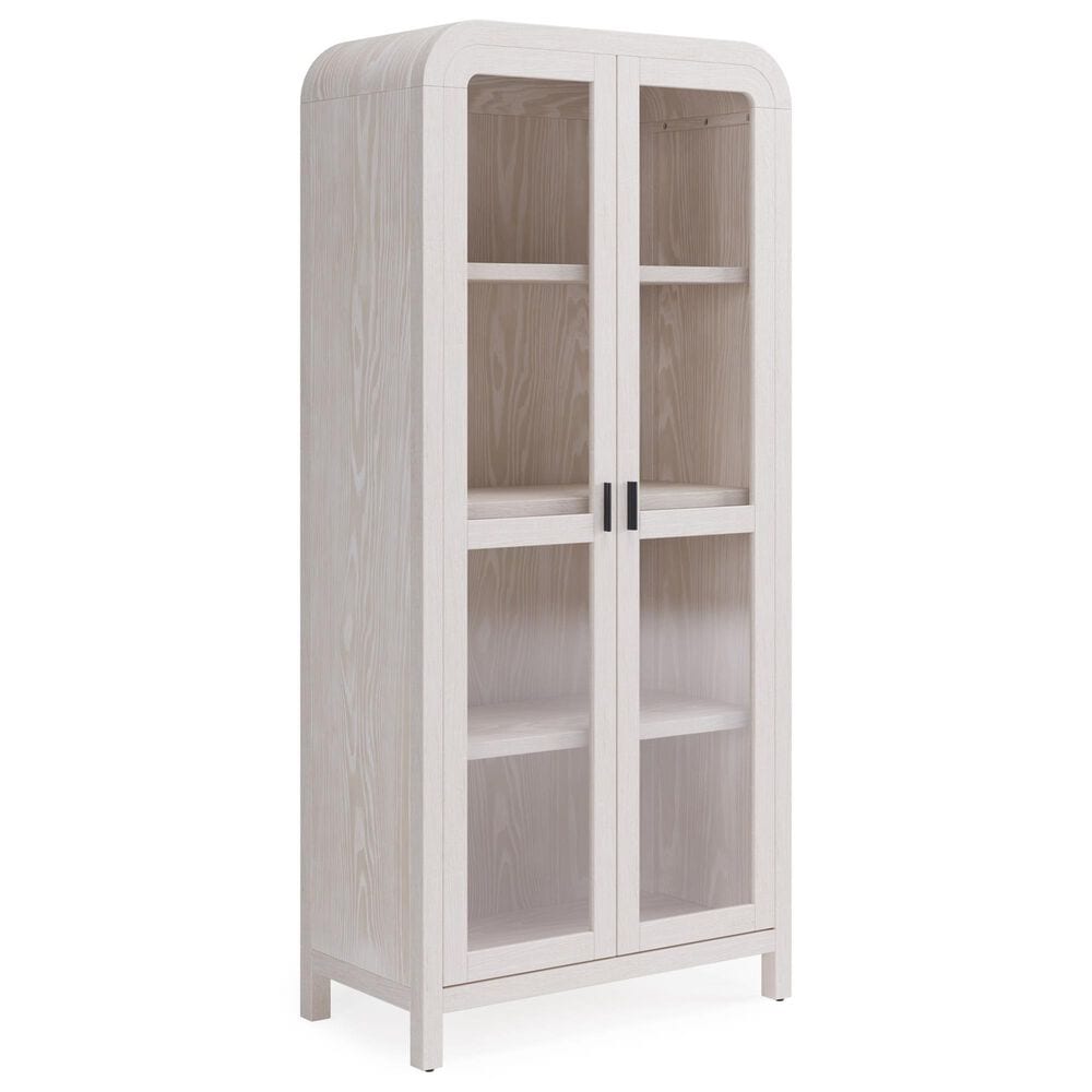 Urban Home Drake Glass Door Wooden Bookcase in Sugar, , large