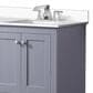 Lexora Home Dukes 60" Double Bathroom Vanity in Dark Grey with White Quartz Top and Rectangular Sinks, , large