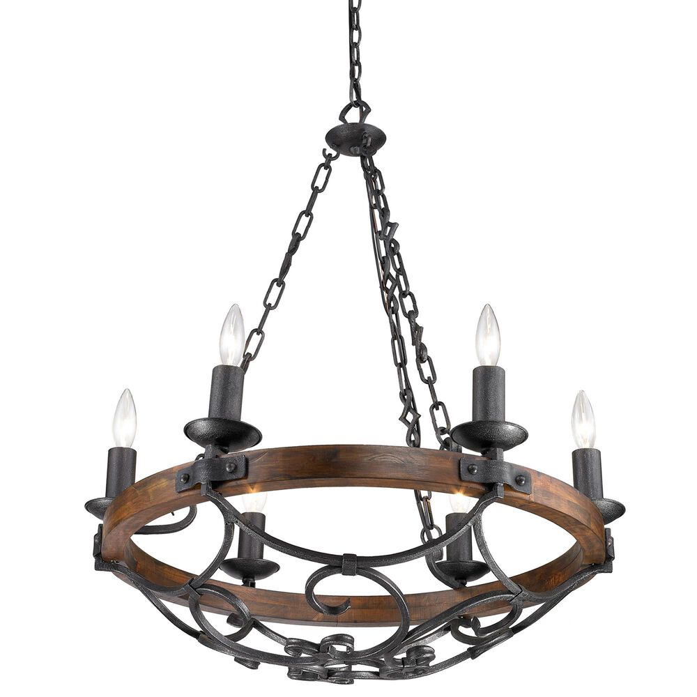 Golden Lighting Madera 6-Light Chandelier in Black, , large