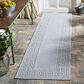 Safavieh Martha Stewart Cyprus 2" x 7" Aqua and Cream Runner, , large