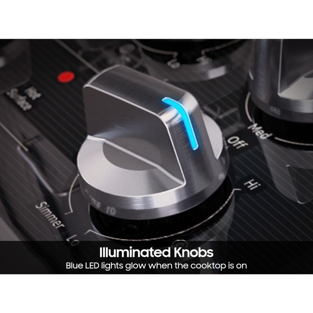 Samsung 36&quot; Electric Cooktop with Illuminated Knobs in Black, , large