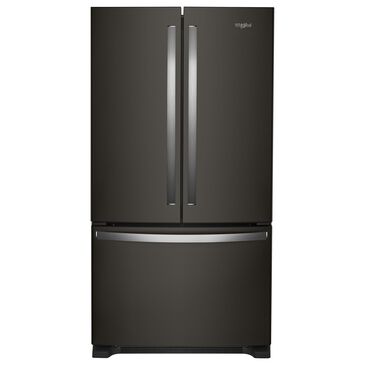 Whirlpool 25.2 Cu. Ft. French Door Refrigerator with Water Dispenser in Black Stainless Steel, , large
