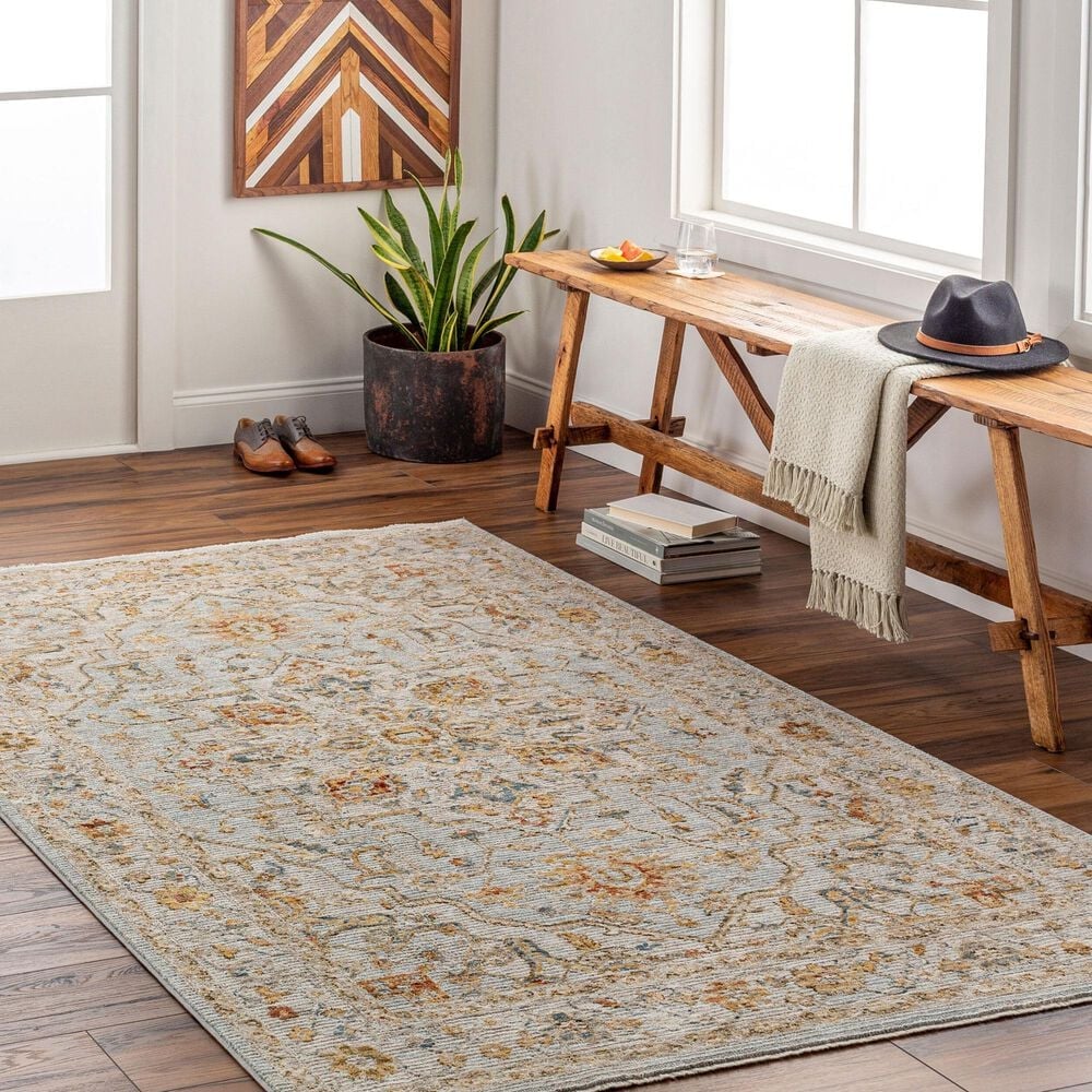 Surya Reina Light Gray, Cream, Denim, Mustard, Rust, Olive and Light Brown 10&#39; x 13&#39;11&quot; Area Rug, , large