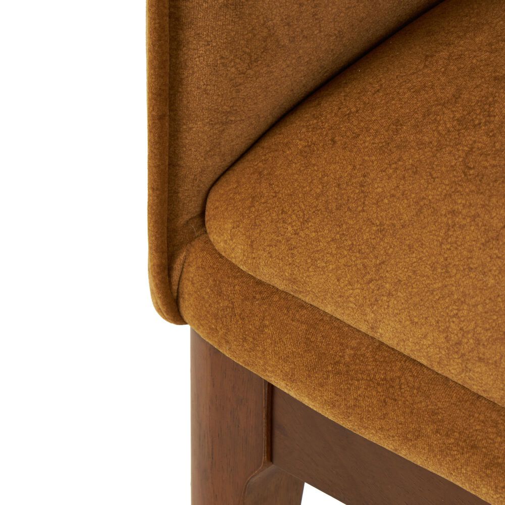 Maple and Jade Curved Back Accent Chair with Linear Pattern in Brown, , large