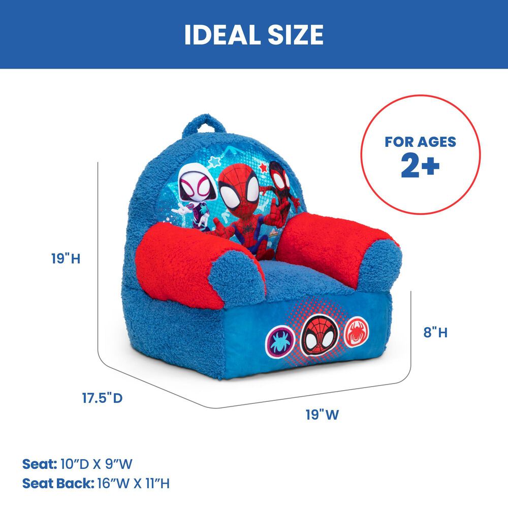 Delta Children Spidey and His Amazing Friends Cozee Buddy Chair in Blue, , large