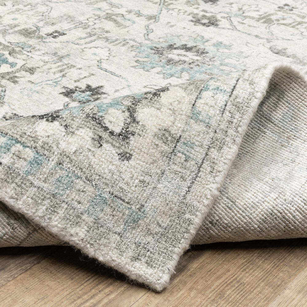 Oriental Weavers Windham WIN04 Ivory and Blue 9&#39; x 12&#39; Area Rug, , large