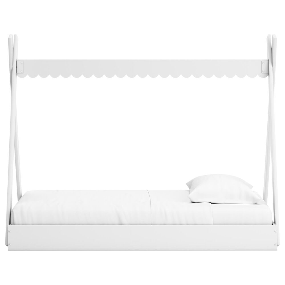 Ashley Hallityn Twin Tent Bed in Matte White, , large