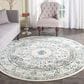 Safavieh Evoke EVK220D 3" Round Gray and Ivory Area Rug, , large