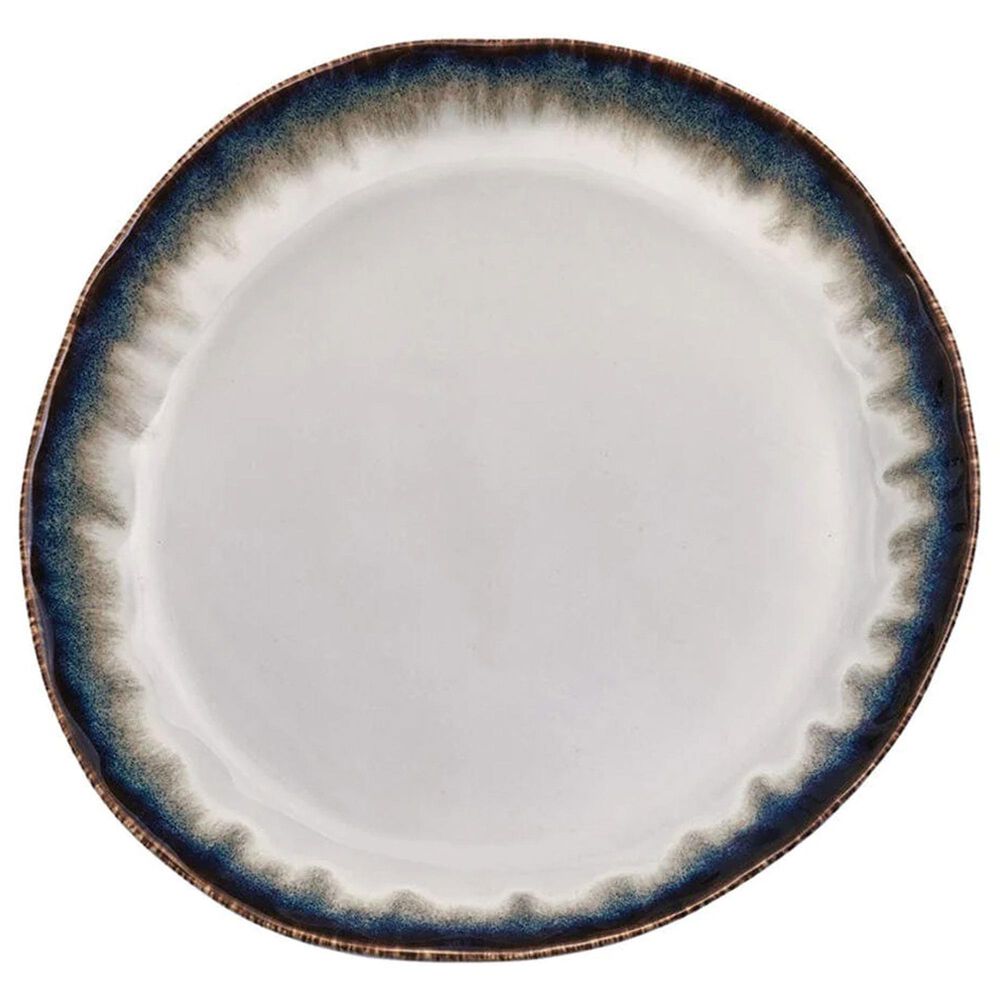 Lifetime Brands Cole 12-Piece Dinnerware Set in Cream, Brown and Blue, , large