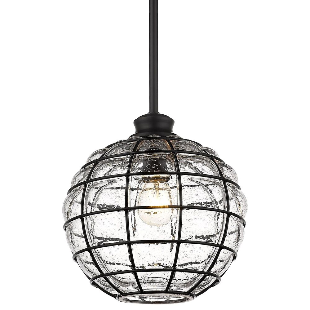 Golden Lighting Powell Small Pendant in Matte Black, , large