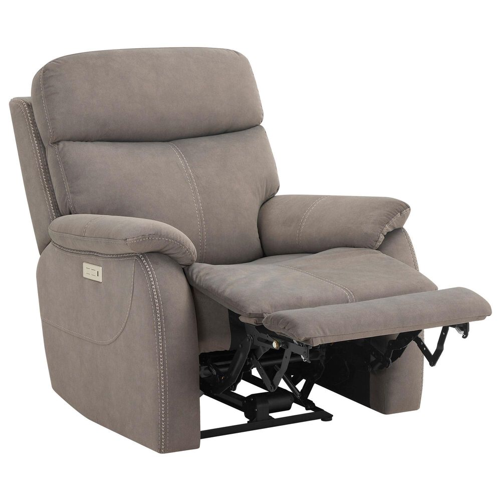 Steve Silver Surrey Power Recliner in Taupe, , large