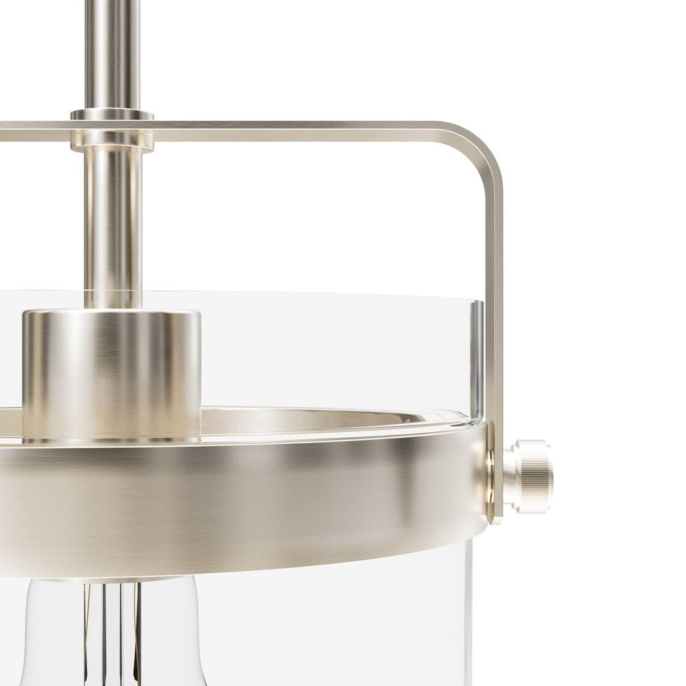 Hunter Karloff 1-Light Pendant in Brushed Nickel, , large
