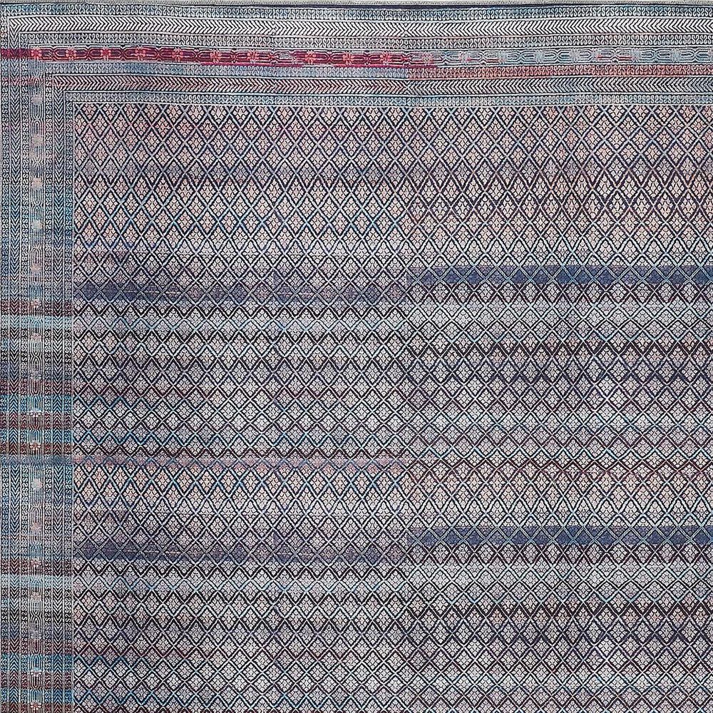 Feizy Voss 5&#39;3&quot; x 7&#39;6&quot; Aqua and Multicolor Area Rug, , large