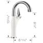 Blanco Artona 1.5 GPM Bar Faucet in Stainless Steel and White, , large