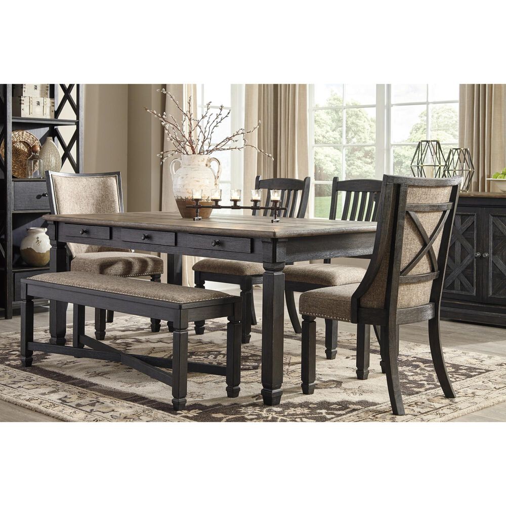 Ashley Tyler Creek Dining Chair Set of 2 in Black and Grayish Brown, , large