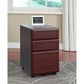 DHP Pursuit 3-Drawer Mobile File Cabinet in Cherry and Gray, , large