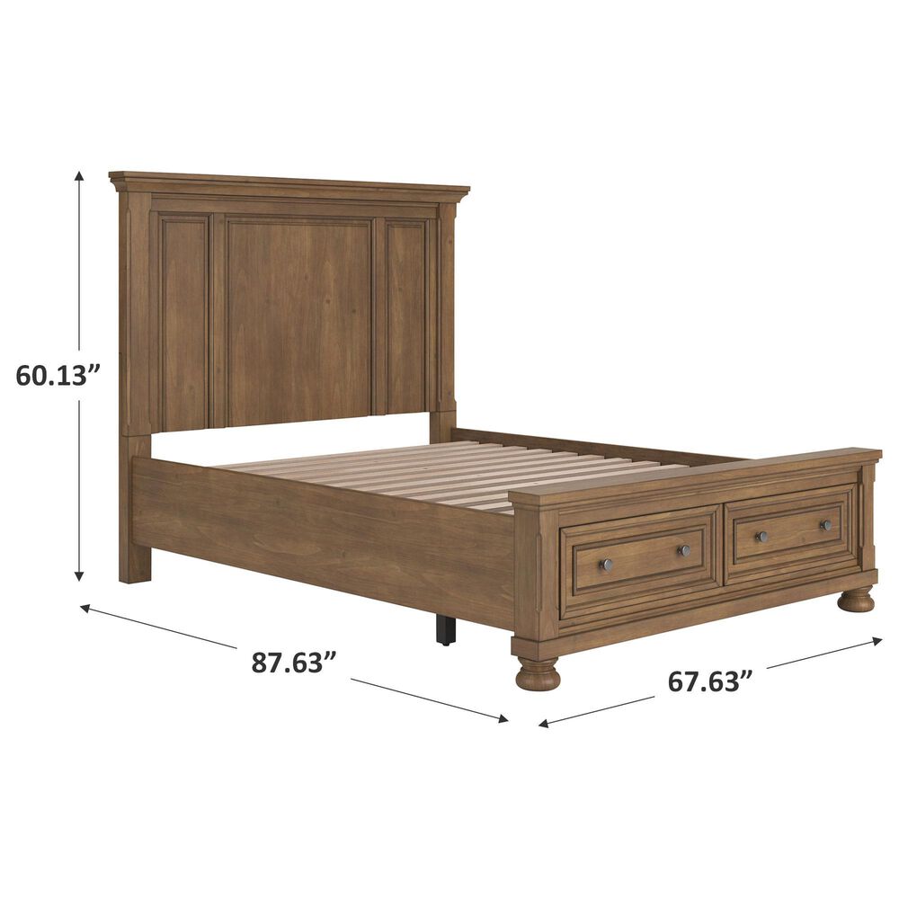 Ashley Feddinger Queen Panel Storage Bed in Chestnut Brown, , large
