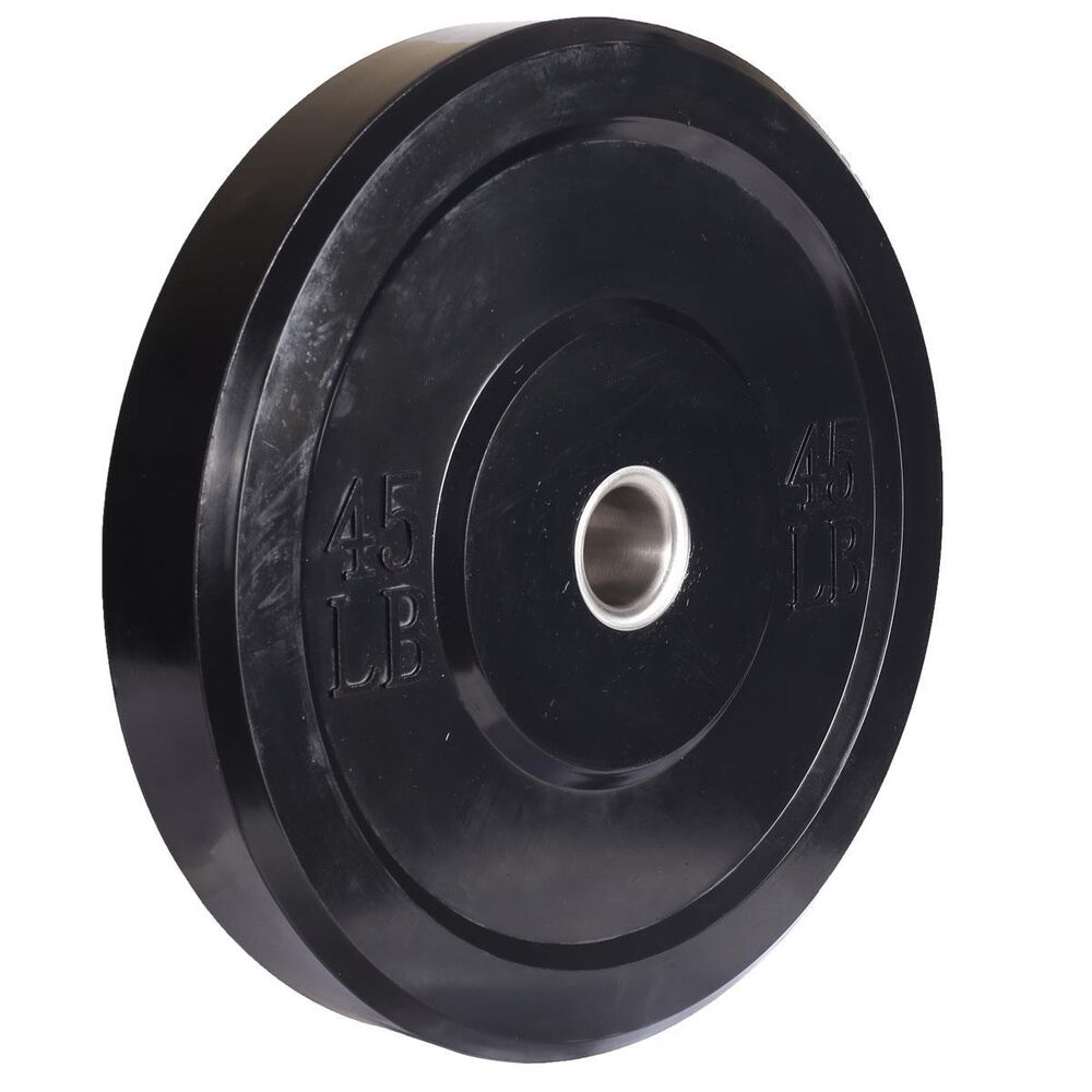 Apollo Athletics, Inc. 45 lb. Rubber Bumper Plate in Black, , large