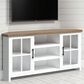 Legends Home Hampton 67" Corner TV Stand in Barnwood and Jasmin White, , large