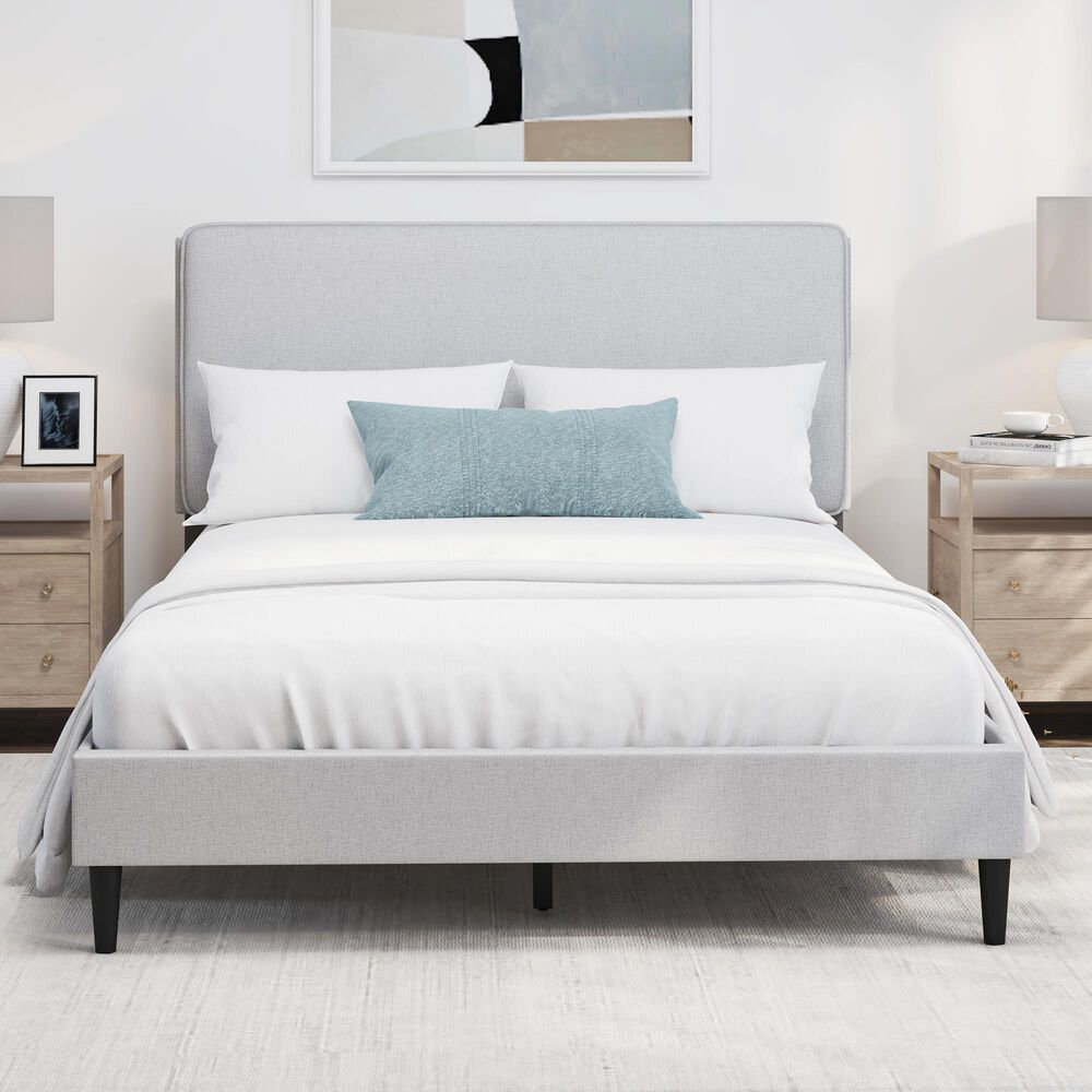 The Monday Company Full Upholstered Bed in Gray, , large
