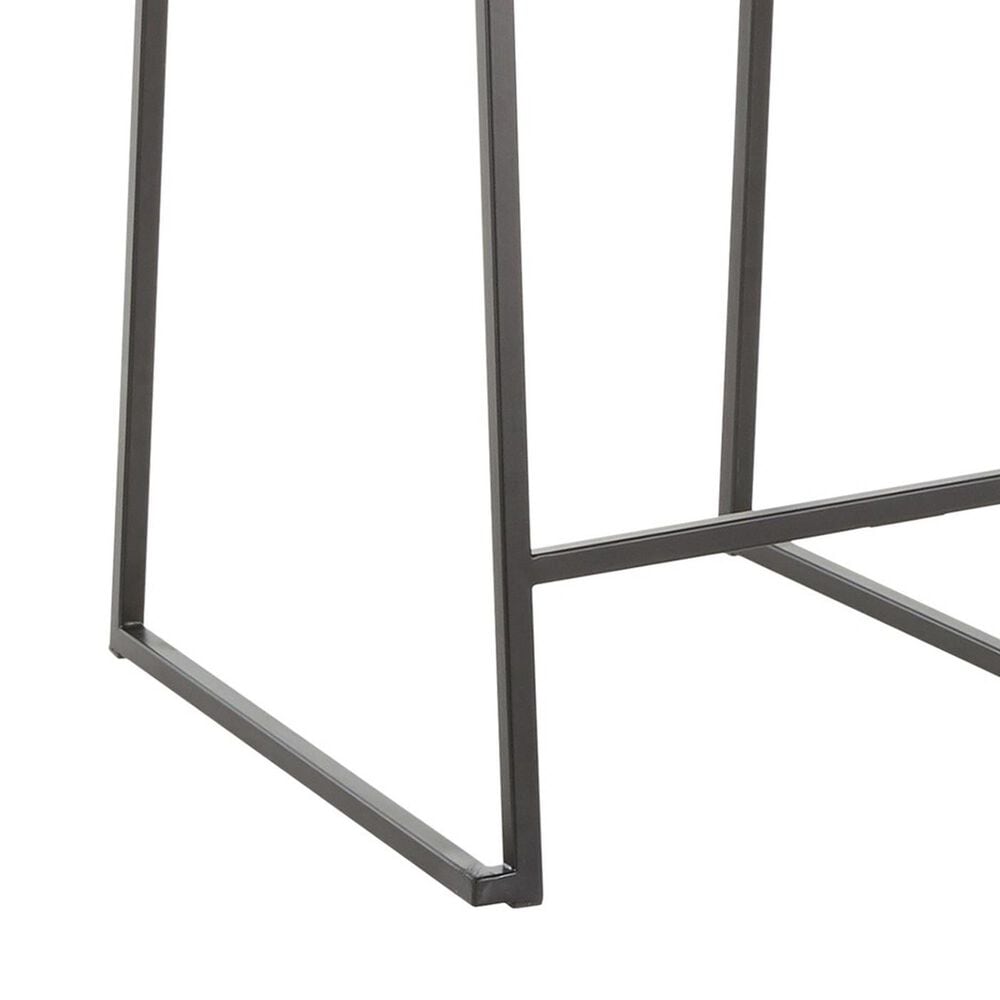 Lumisource Mara Counter Stool with White Cushion in Black &#40;Set of 2&#41;, , large