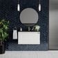 James Martin Mantova 35.4" Single Bathroom Vanity in Glossy White and Champagne Brass with 2 cm Charcoal Black Resin Countertop and Rectangular Sink, , large