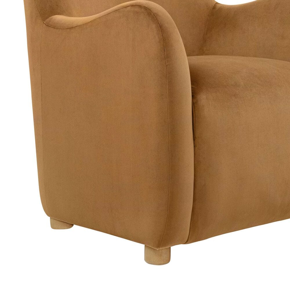 Pacific Landing Thornton Wingback Accent Chair in Cognac, , large