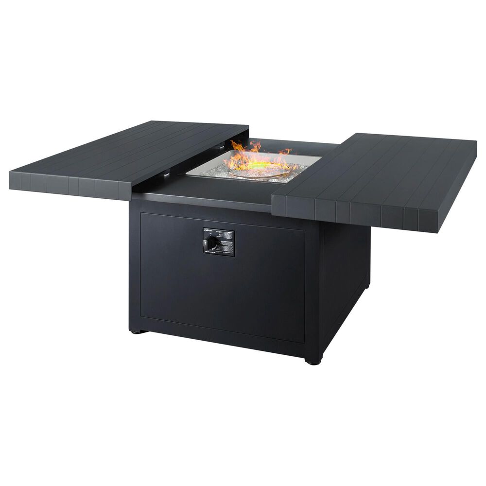 Plank And Hide Co 42&quot; Square Firepit Top &amp; Base in Black and Charcoal, , large