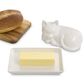 Harold Import Cat Butter Dish with Lid in White, , large