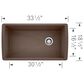Blanco Diamond Super Single Undermount Sink in Cafe, , large