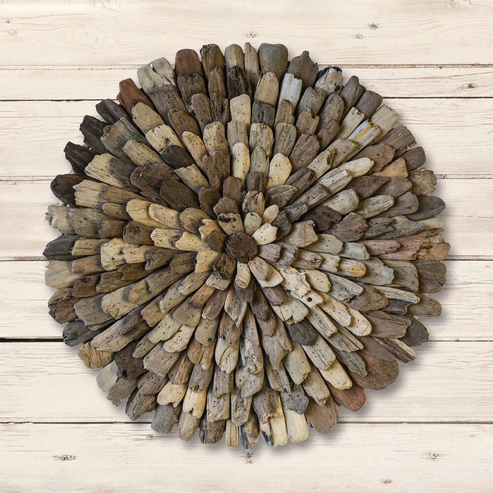 Creative Coop 23" Round Wall Decor in Brown, , large