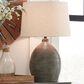 Ashley Joyelle Terracotta Table Lamp in Distressed Gray, , large