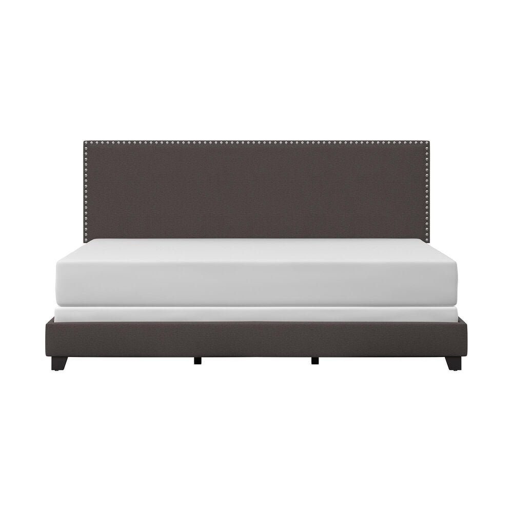 Richlands Furniture Willow King Upholstered Panel Bed in Charcoal, , large
