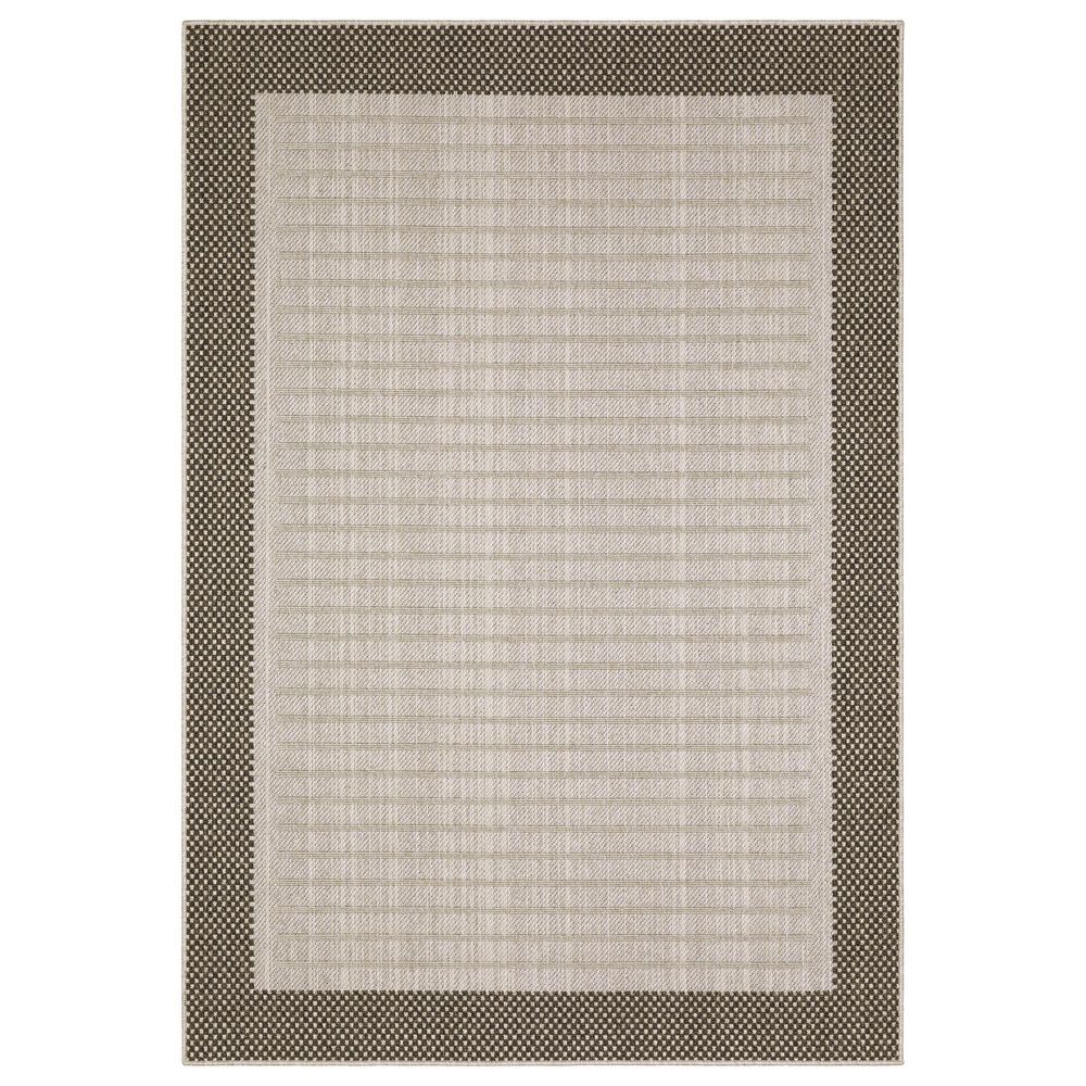 ROW by Oriental Weavers Zarina Striped Beige and Brown 3"3" x 5" Indoor/Outdoor Area Rug, , large