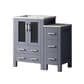 Lexora Home Volez 36" Single Bathroom Vanity in Dark Grey with White Ceramic Top and Rectangular Sink, , large