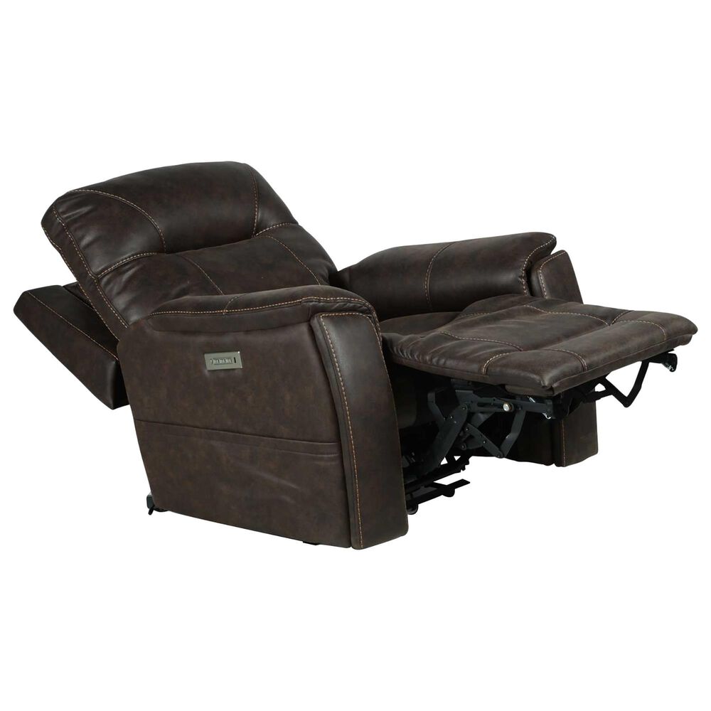 Steve Silver Lexington Triple Power Media Recliner in Saddle Brown, , large