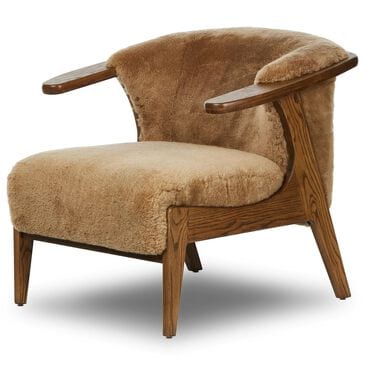 Four Hands Fabian Accent Chair in Desert Shearling, , large