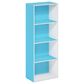 HOMLUX 4-Tier Open Shelf Bookcase in Light Blue and White, , large