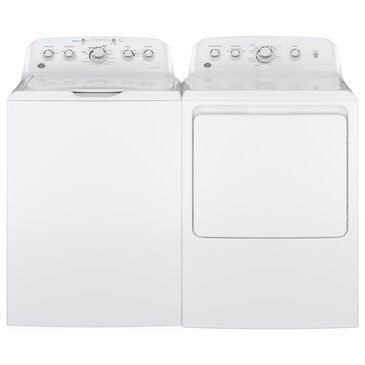 GE Appliances 4.5 Cu. Ft. Top Load Washer and 7.2 Cu. Ft. Electric Dryer in White, , large