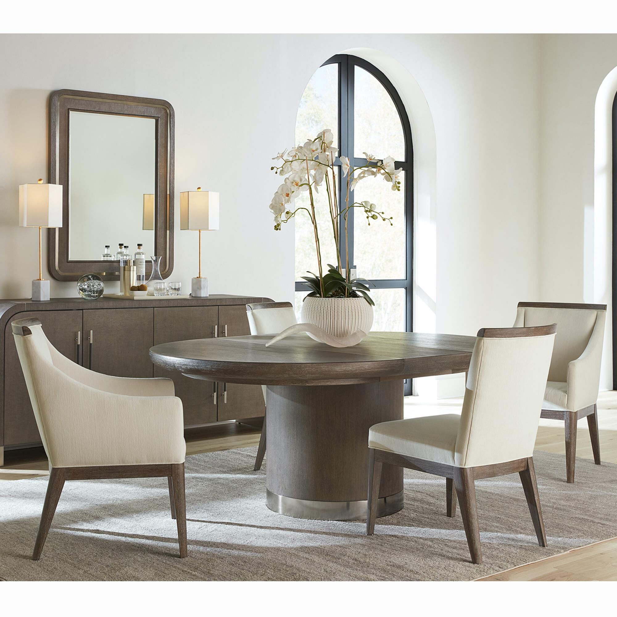 Mink dining table and chairs deals