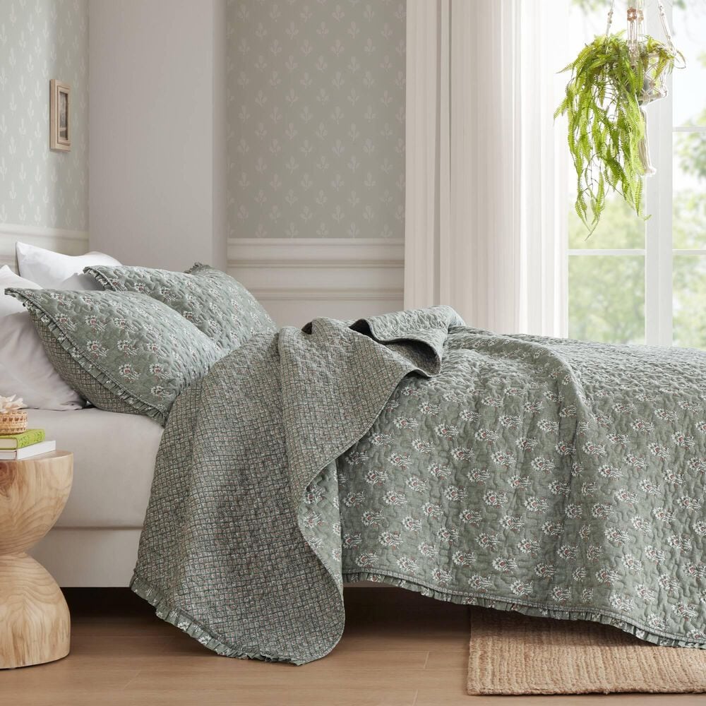 Hampton Park Linwood 3-Piece King/California King Quilt Set in Sage Green, , large
