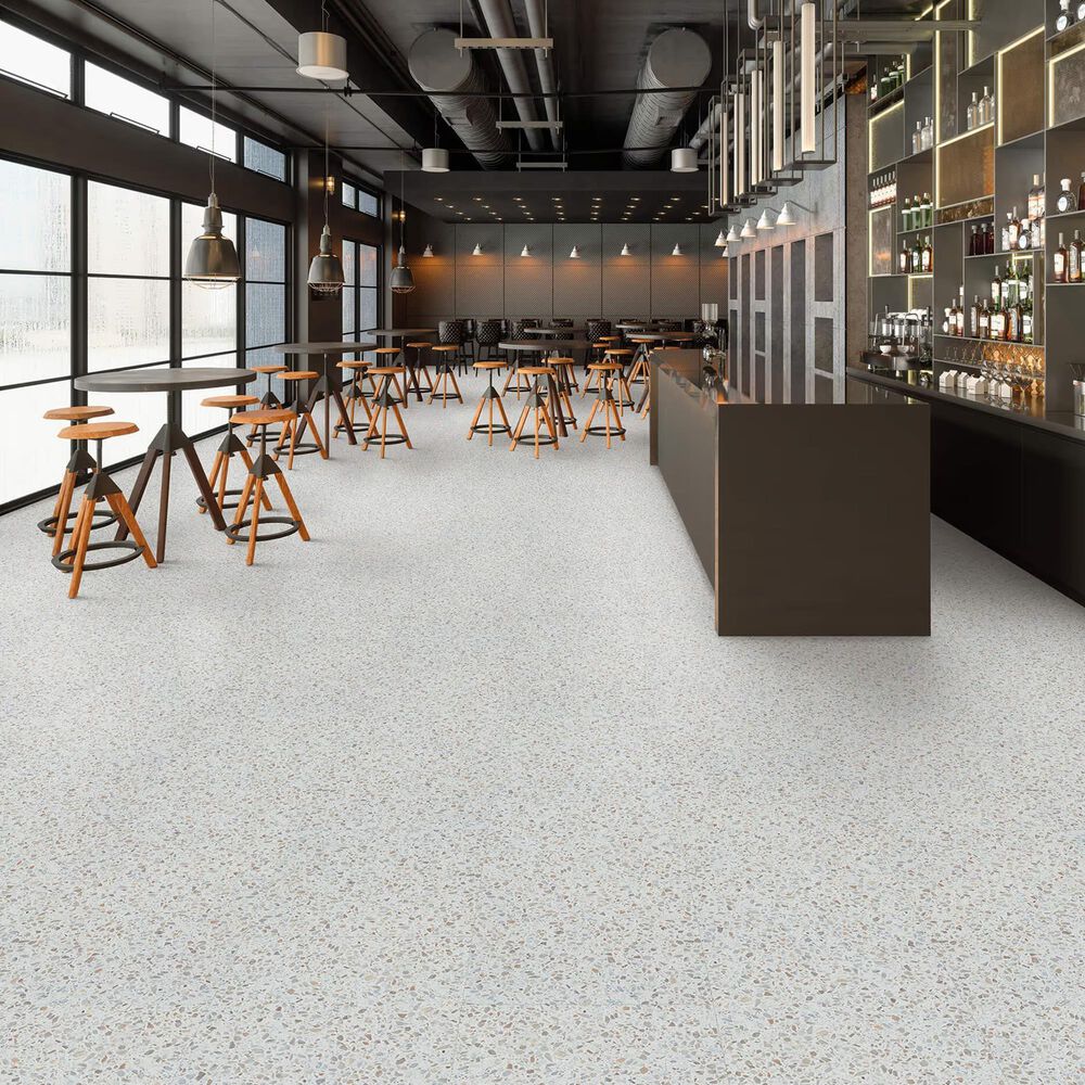 Happy Feet International Quarry Tile Terrazzo 18" x 36" Luxury Vinyl Tile, , large