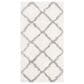Safavieh Parma Shag Geometric 2"3" x 5"3" Cream and Grey Runner, , large