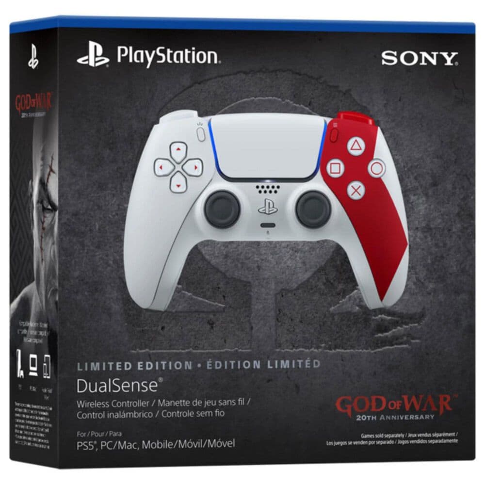 Sony DualSense Wireless Controller - God of War 20th Anniversary Limited Edition in Red and White, , large