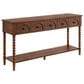 Forma & Co Turn Wood Sofa Table in Cocoa Brown, , large