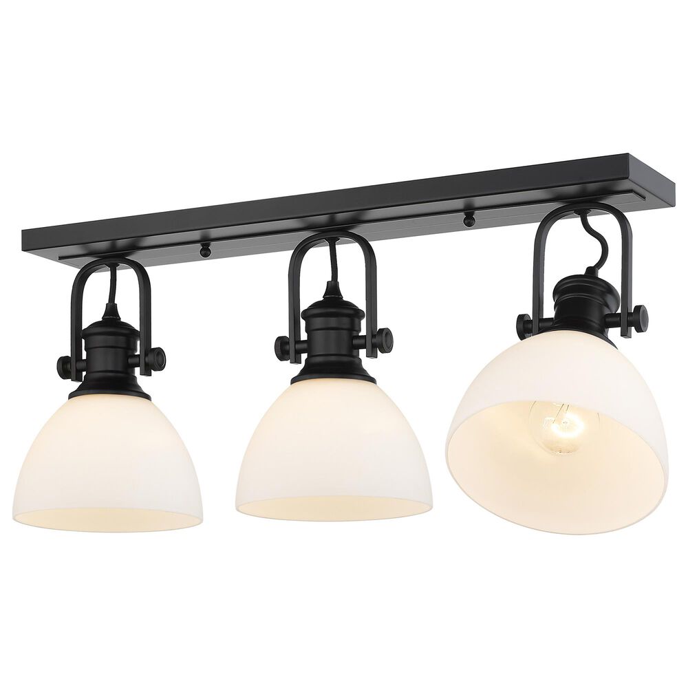 Golden Lighting Hines 3-Light Semi-Flush in Matte Black, , large