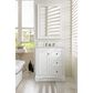 James Martin Vanities De Soto 30" Single Bathroom Vanity in Bright White with 3 cm Eternal Jasmine Pearl Quartz Top and Rectangular Sink, , large